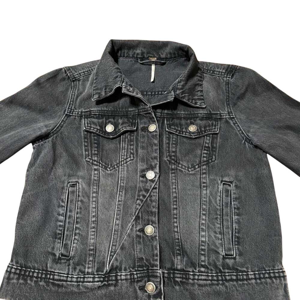 Free People Women's Faded Black Rumors Denim Jacket